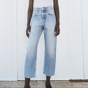 ZARA High Rise Straight Jeans